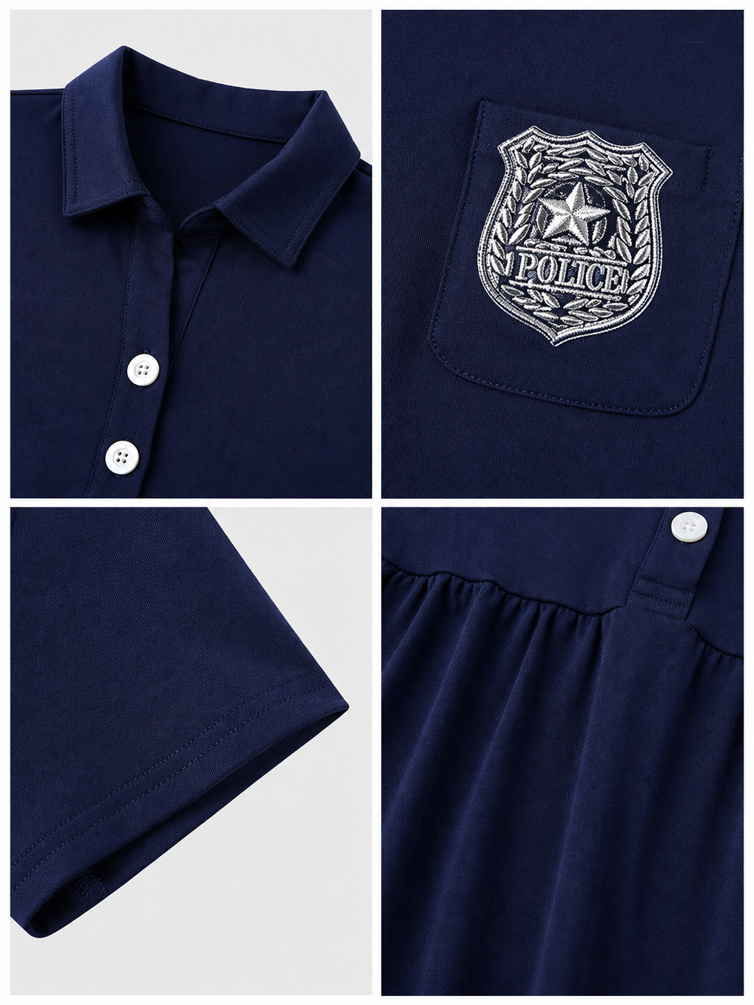 Police Costume with Cap and Handcuffs