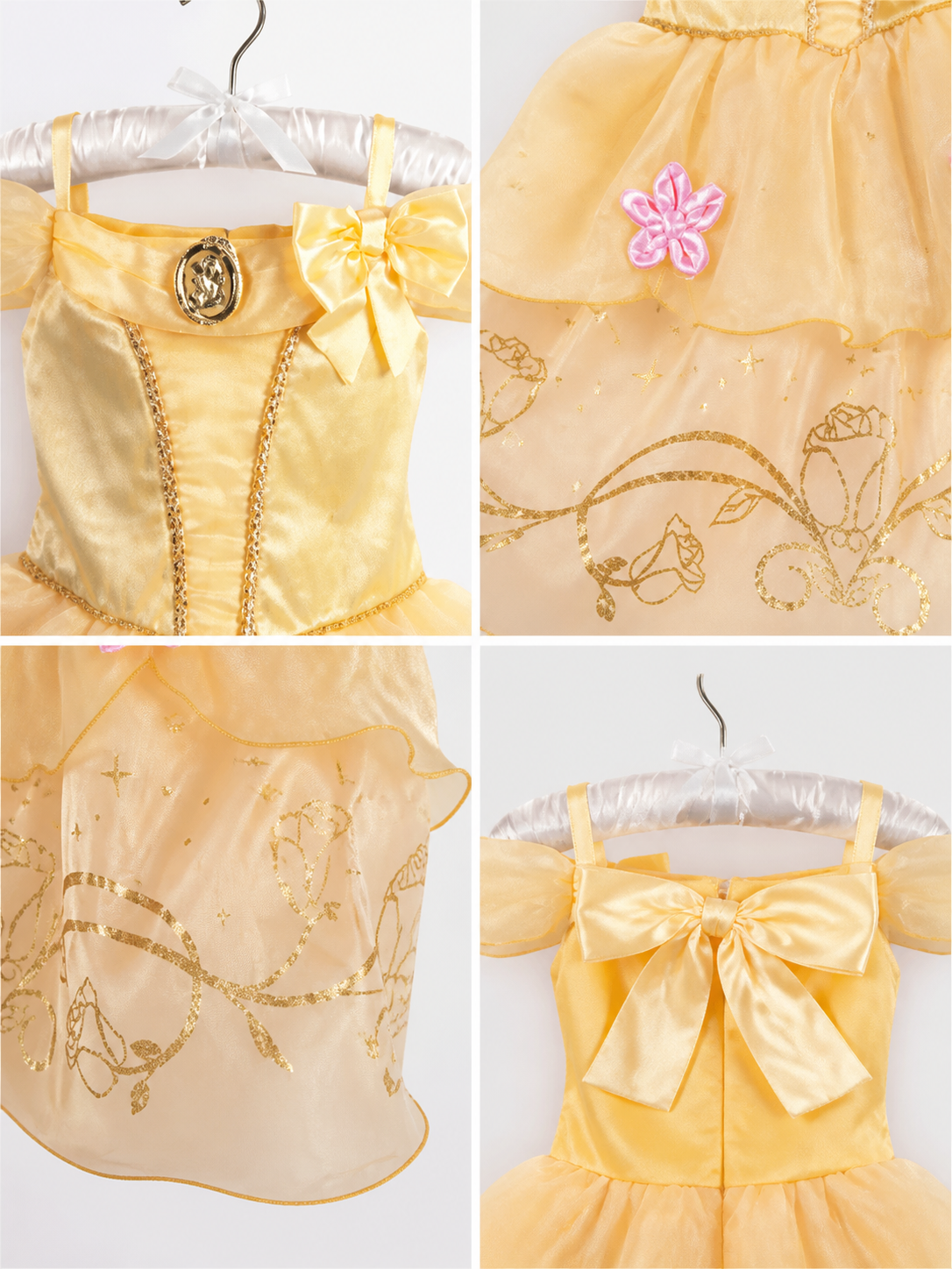 Princess Costume in Pink and Gold Tones detail view