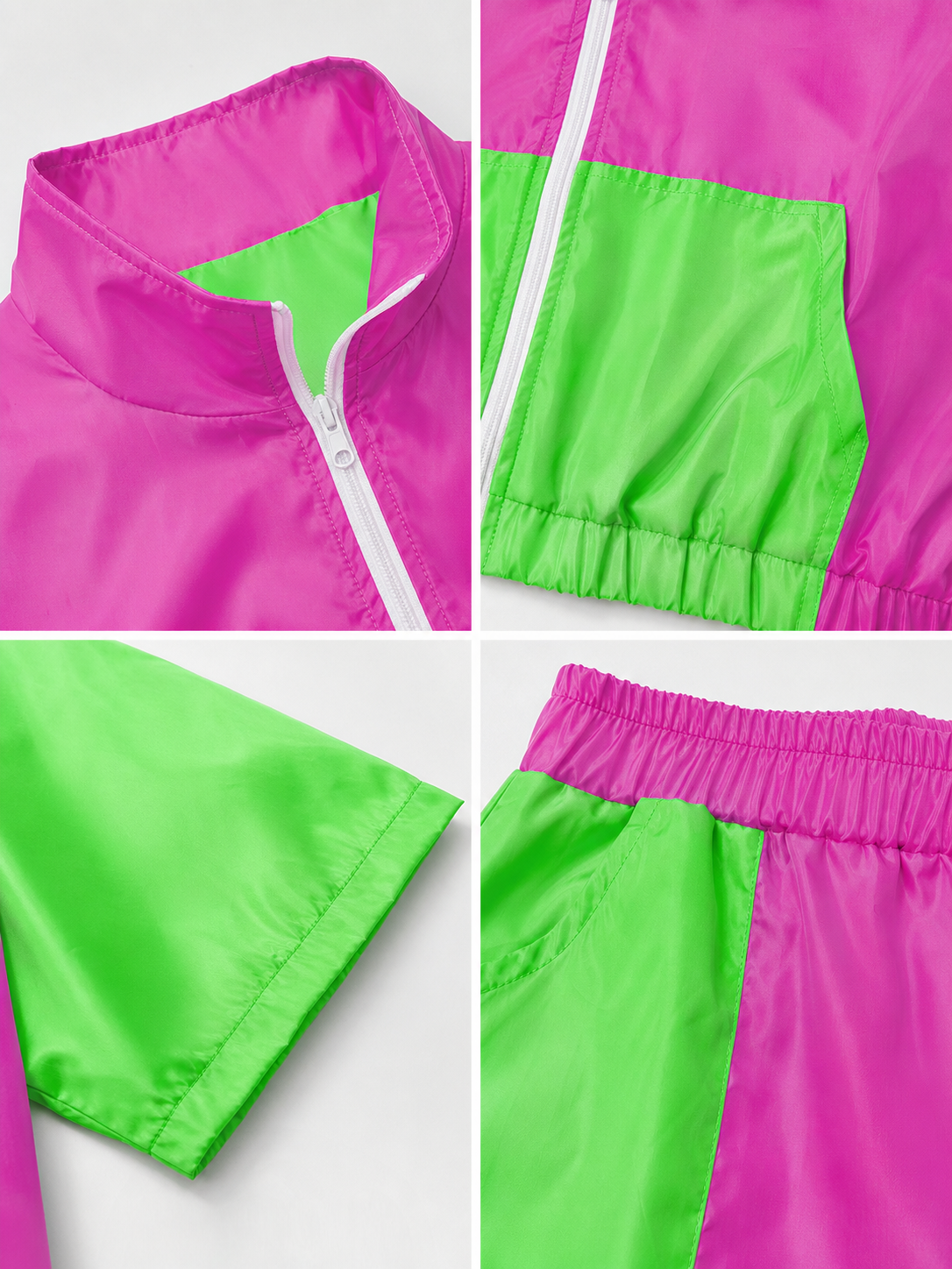 Sports Set with Shorts and Zip-Up Jacket