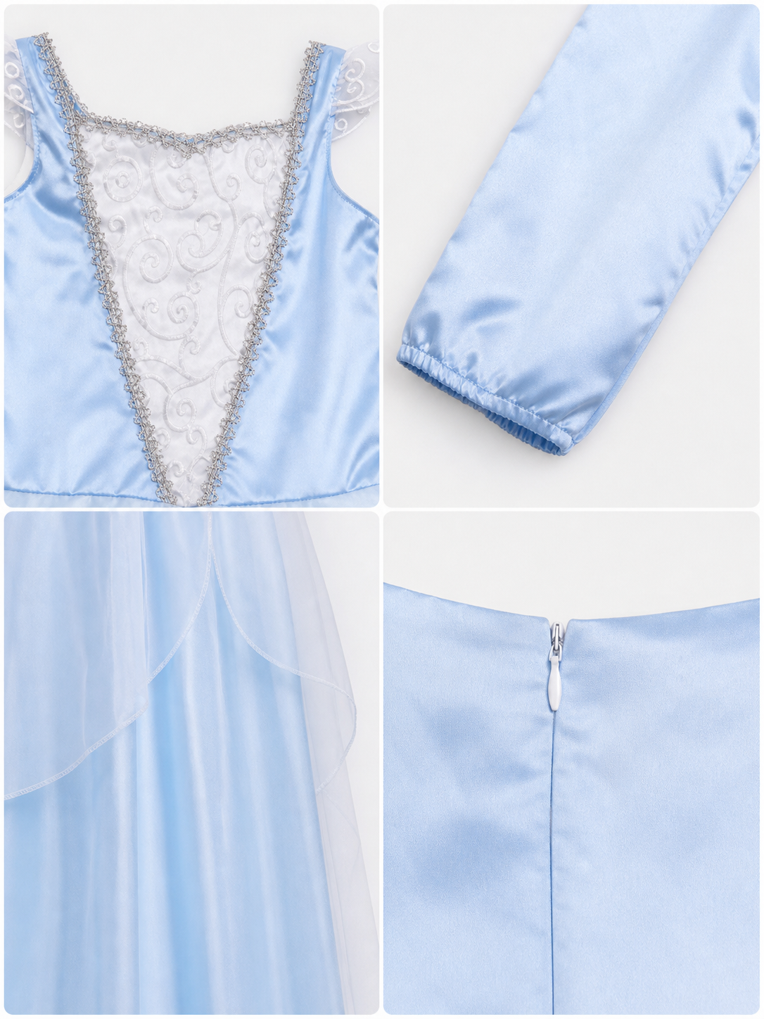 Blue princess-style costume dress for cosplay