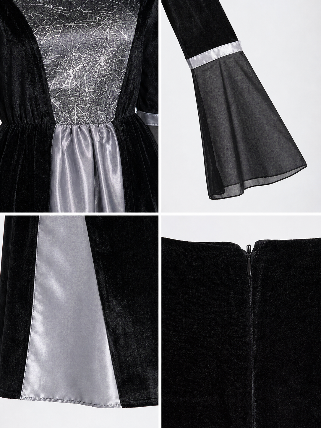 Halloween Cosplay Costume: Dress and Hat detail view