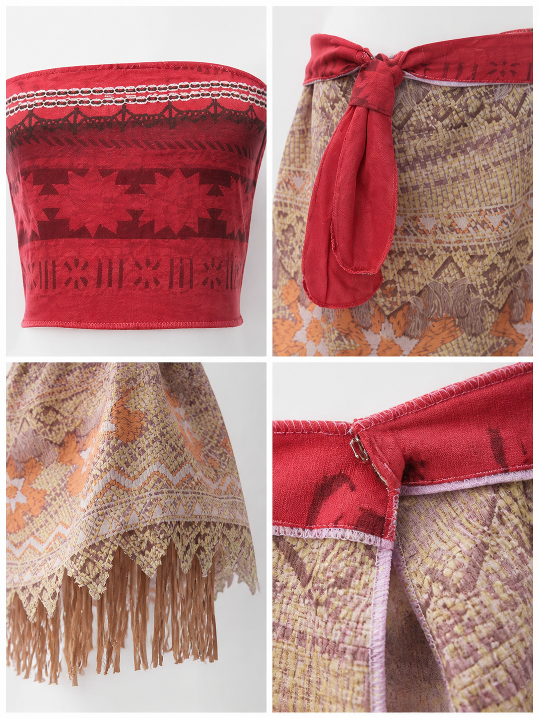 Fringed Princess Costume for Carnival and Cosplay detail view