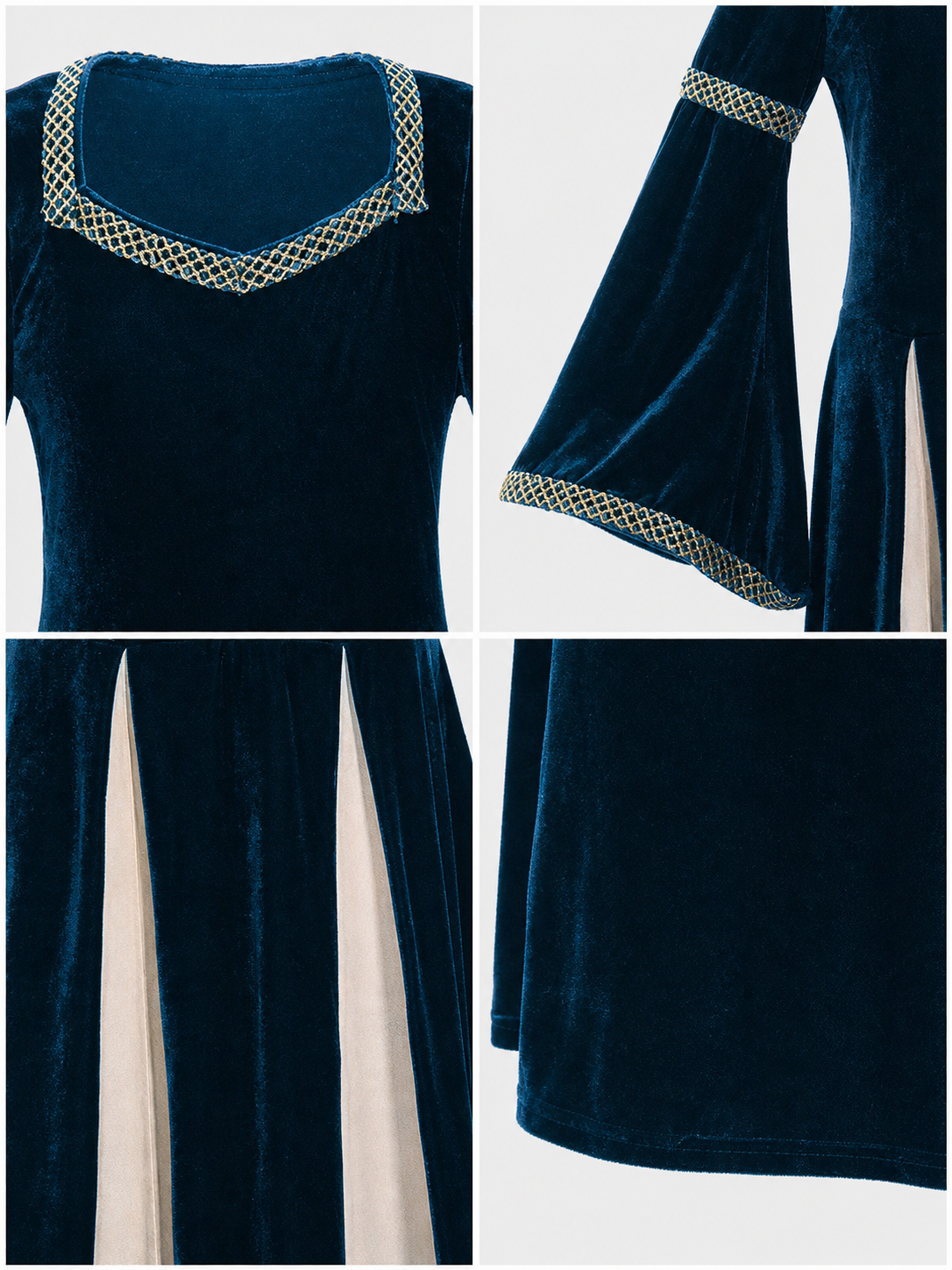 Medieval-style costume dress with headband