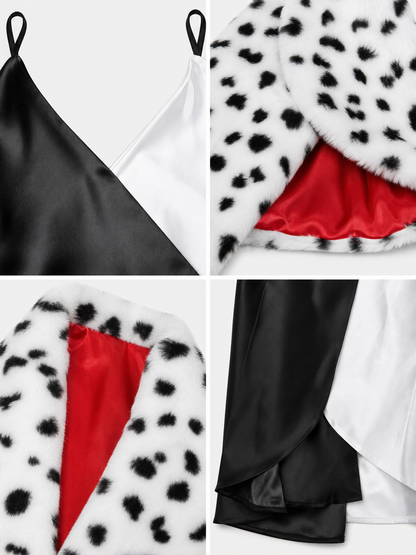 Cruella Cosplay Costume: Dress and Jacket