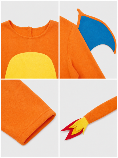 Charizard Cosplay Jumpsuit with Wings and Tail