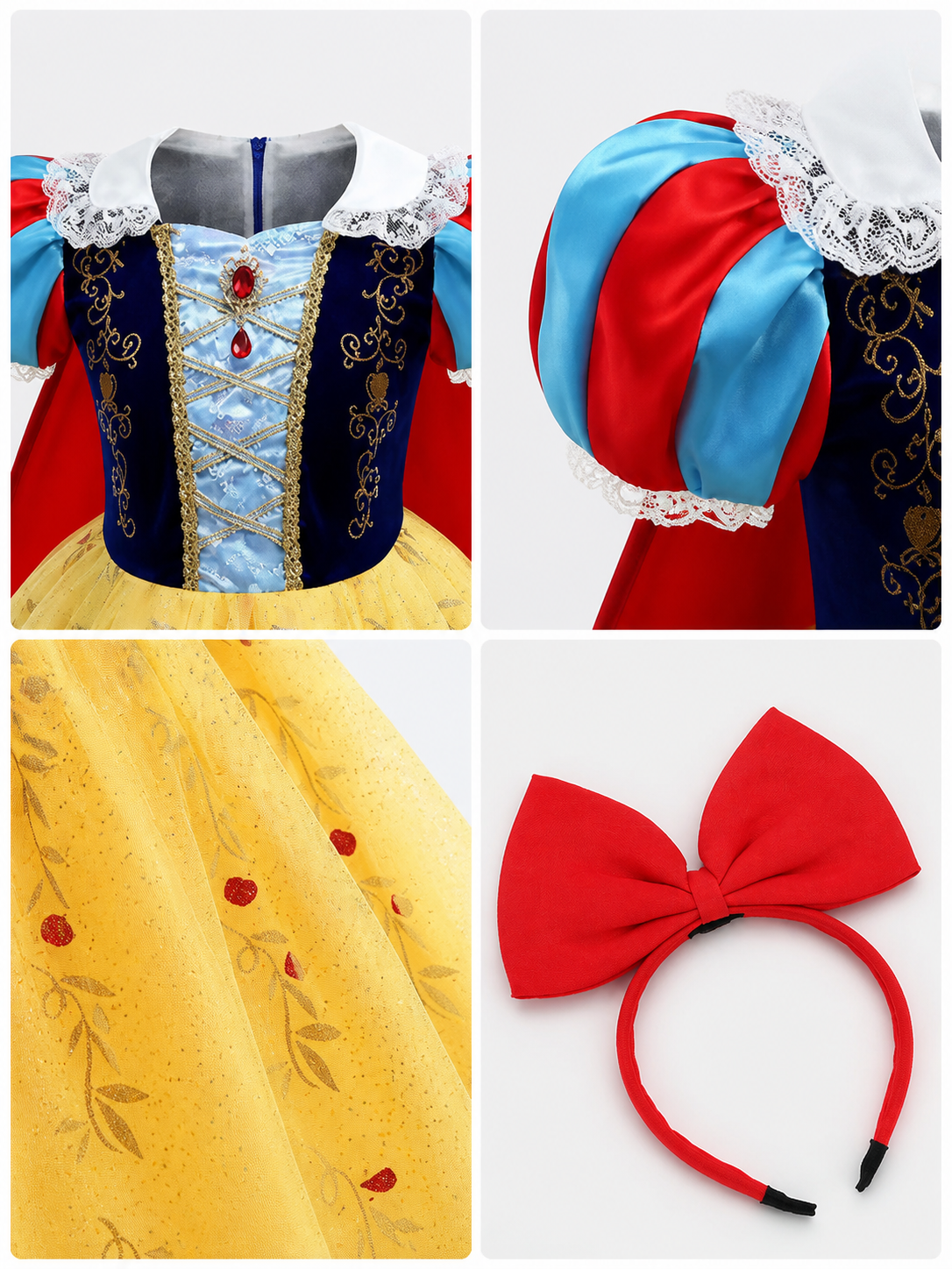 Halloween Princess Costume with Apple detail view