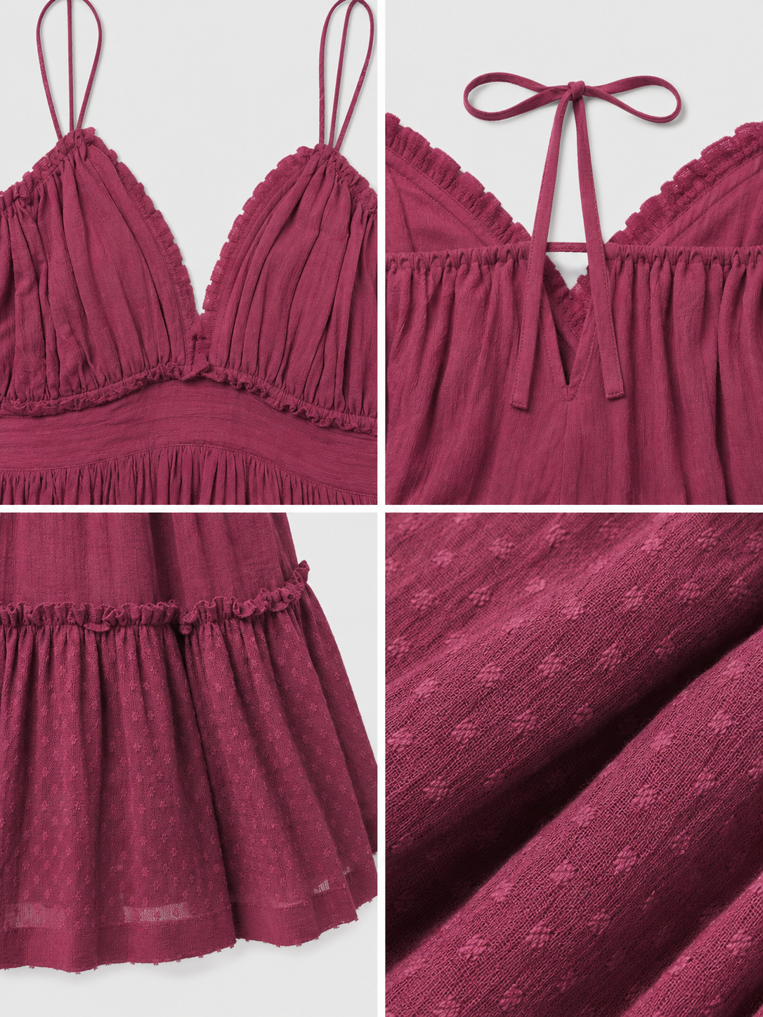 Strappy Dress with Tiered Skirt and Ruffles