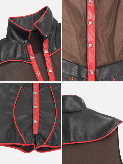 Vampire Costume with Red Trim and Silver Buttons