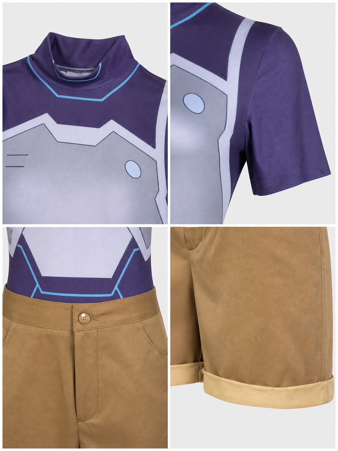 Zoe Cosplay Costume: Top, Shorts, and Leggings