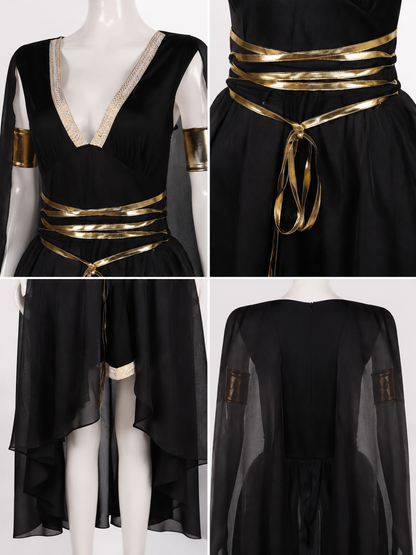 Ancient Greek Goddess Medieval Cosplay Dress detail view