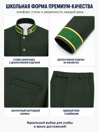Cosplay School Uniform Costume Blazer Shirt Pants detail view