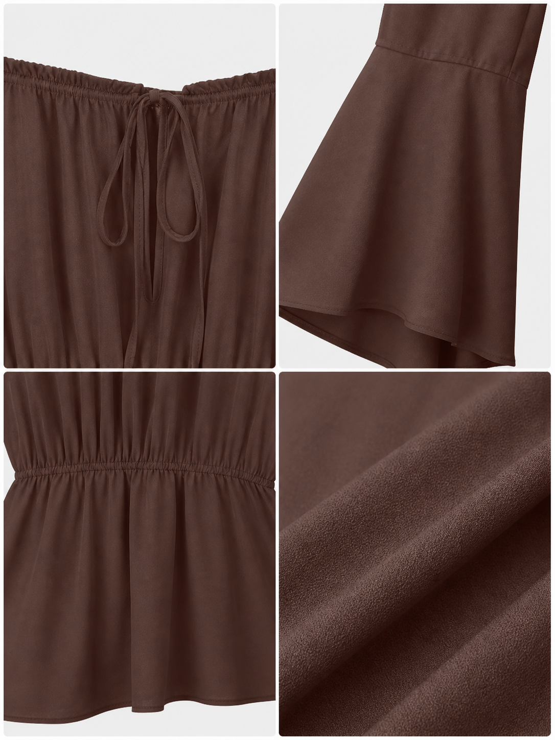 Off-the-Shoulder Top with Flared Sleeves