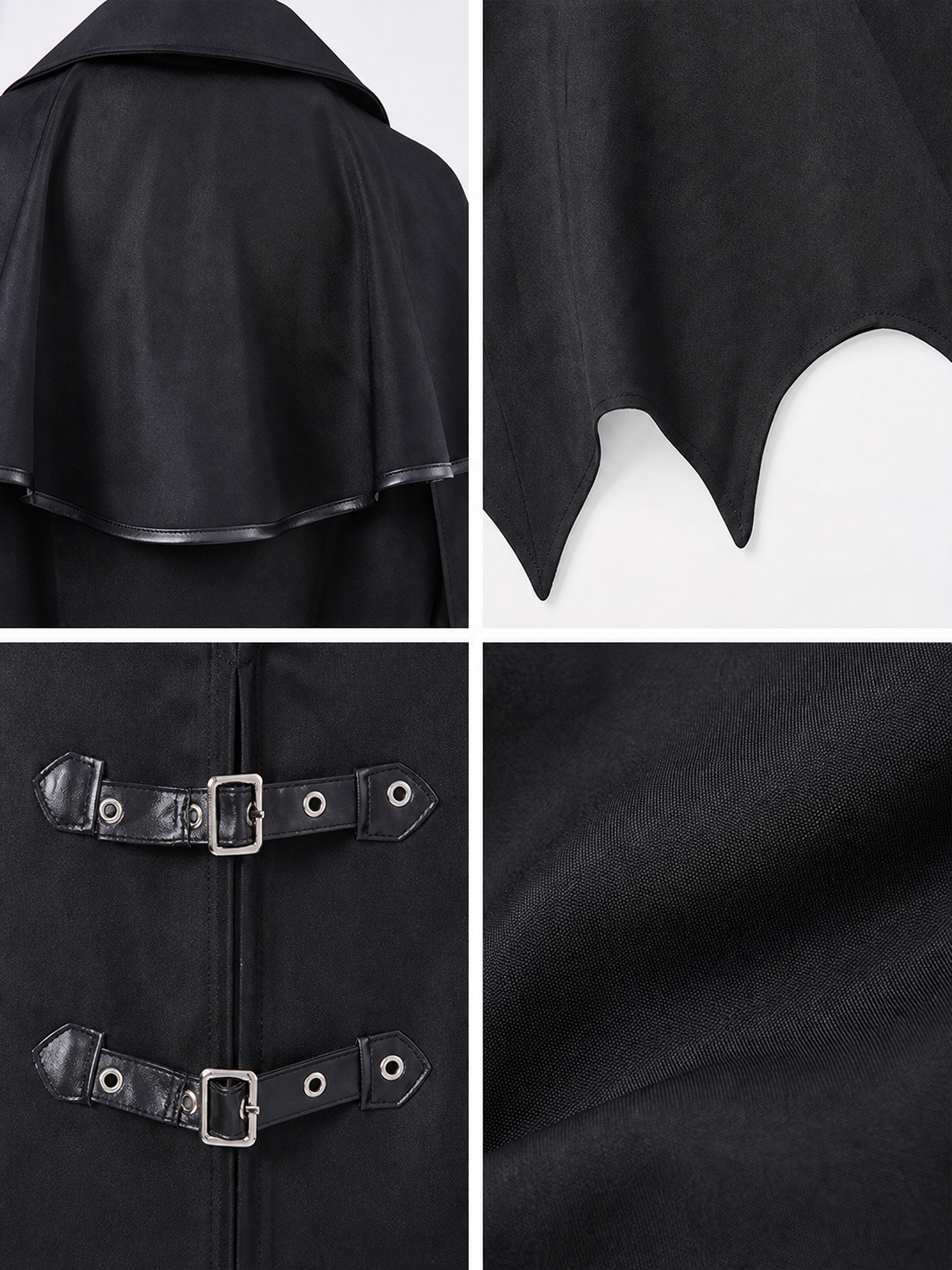 Gothic vampire costume with cloak and top hat