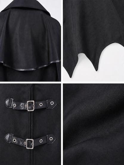 Gothic vampire costume with cloak and top hat