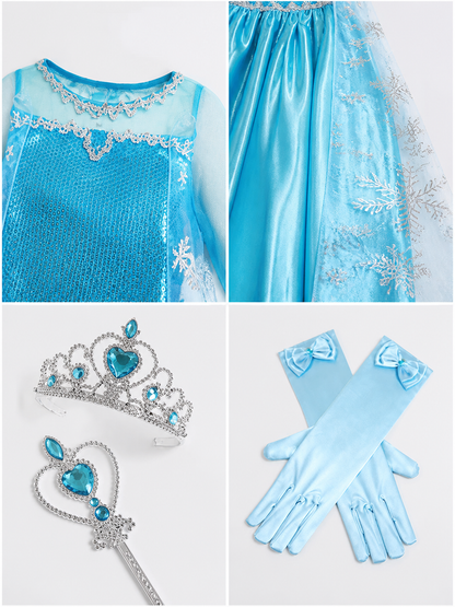 Snow Queen Carnival Costume for Halloween and Cosplay detail view