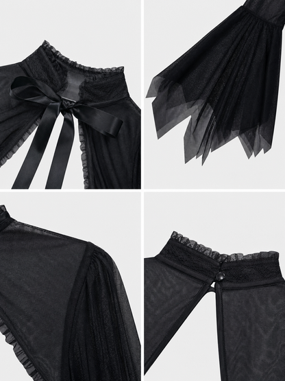 Accessory Set: Horn Headpiece, Gloves, Knee-High Socks, and Capelet