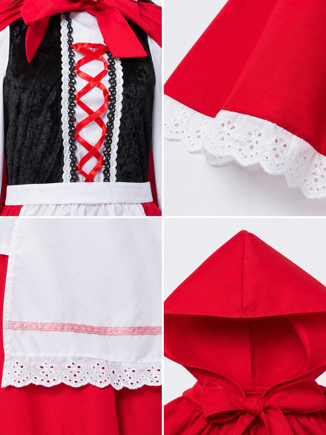 Little Red Riding Hood Carnival Costume with Hood