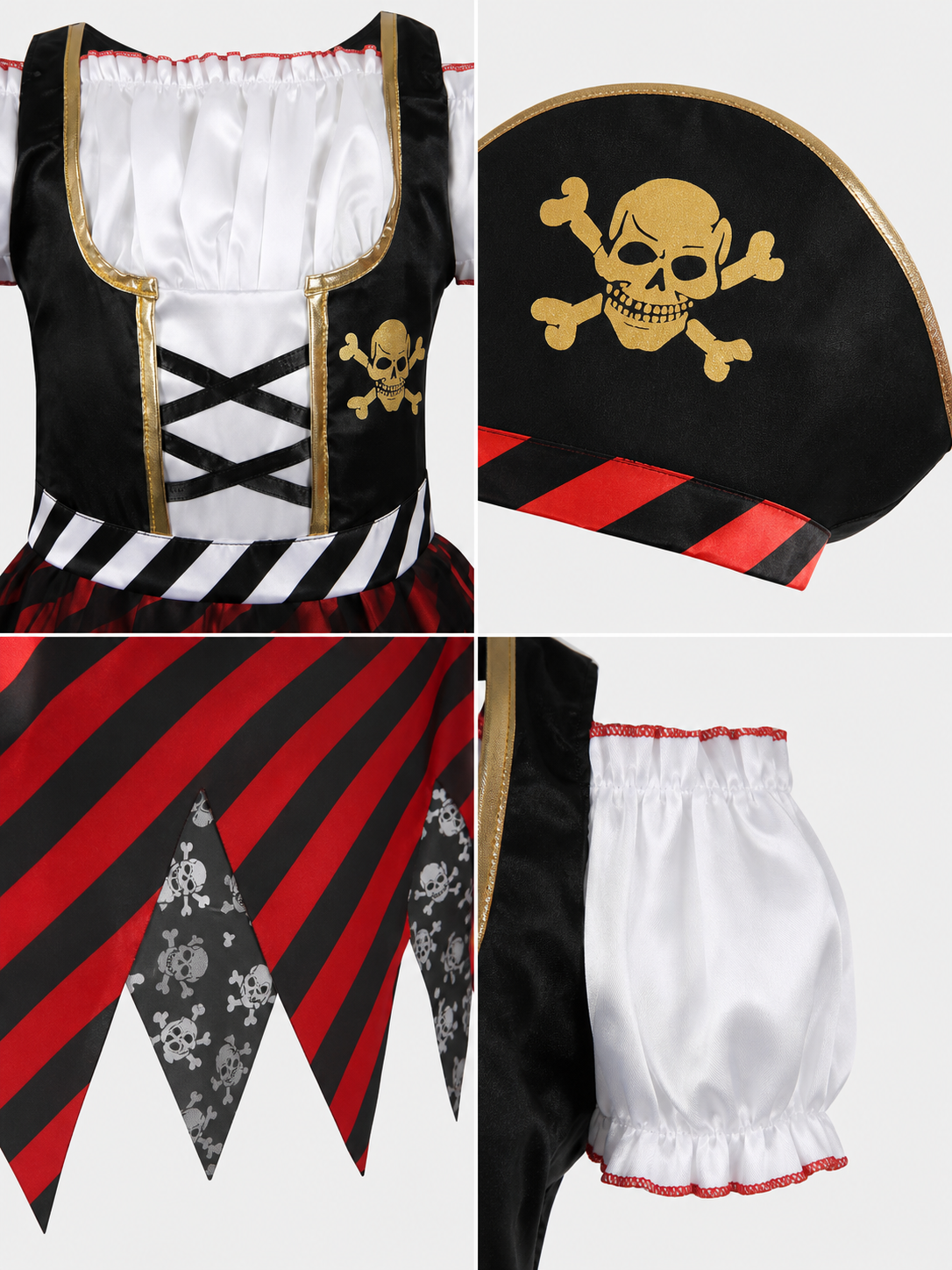 Pirate Costume Dress with Hat