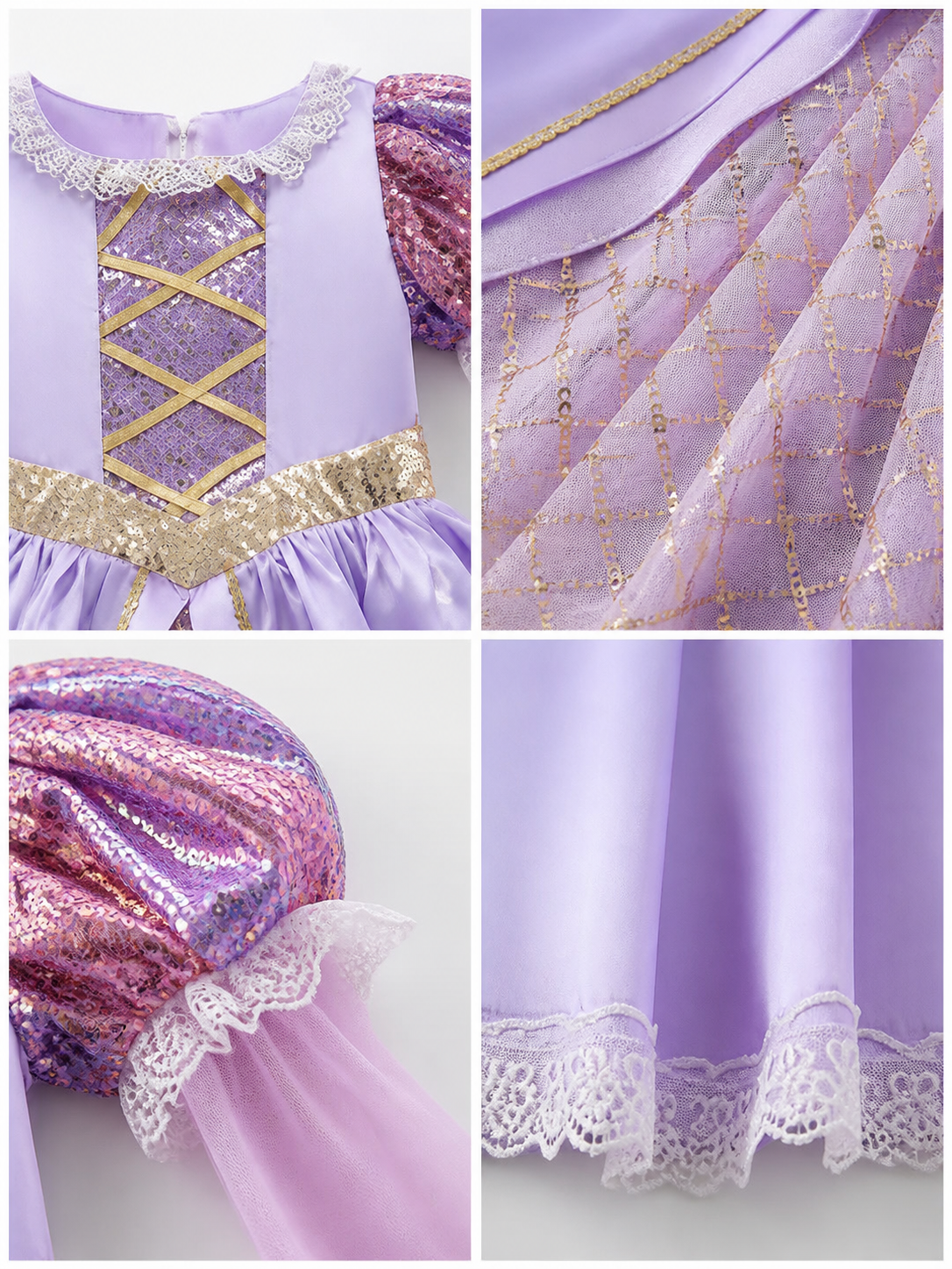 Princess Costume for Halloween and Cosplay detail view