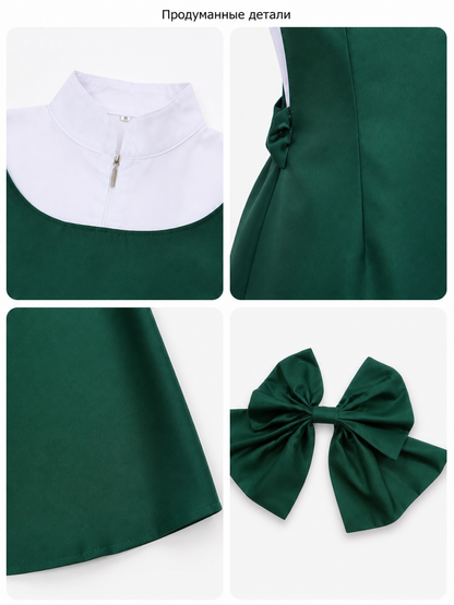 Naruto Uzumaki Kushina Cosplay Dress with Blouse and Bow detail view