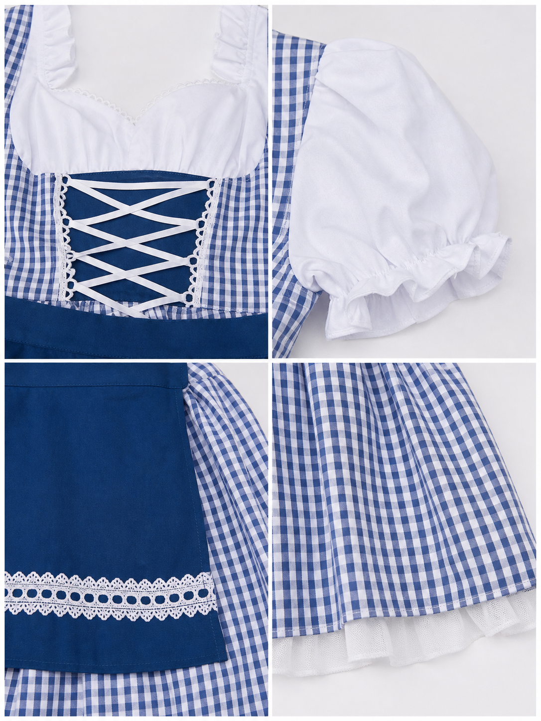 Bavarian-Style Costume Dress with Apron