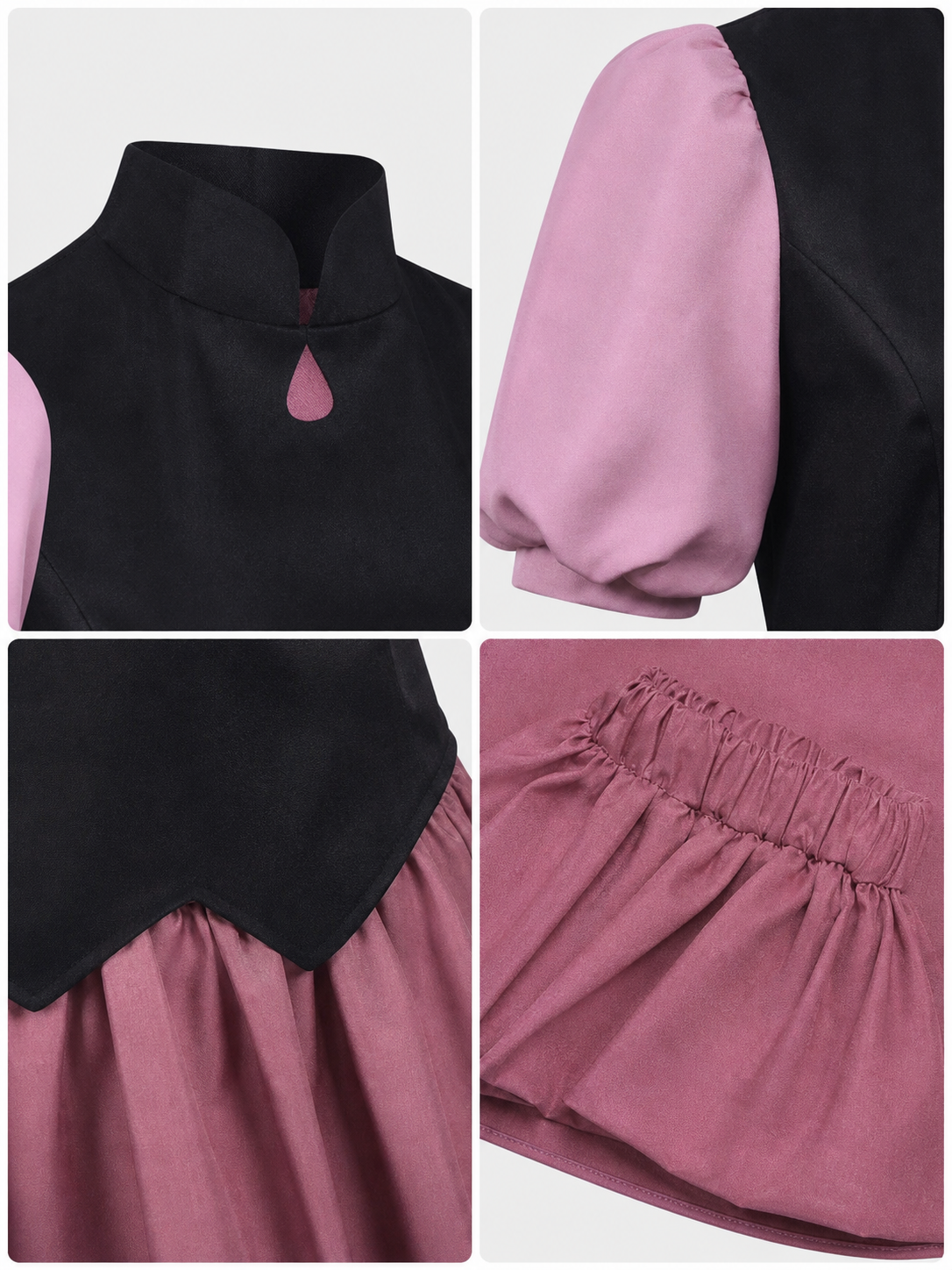 Cosplay costume: top with collar and full skirt