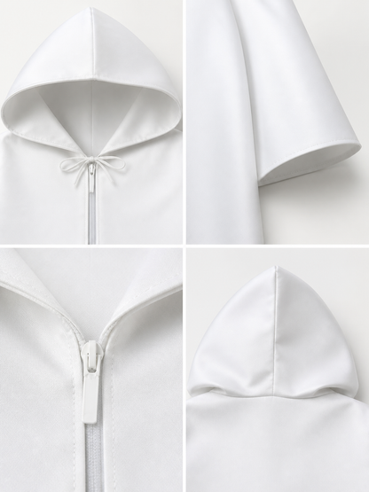 White Hooded Carnival Cloak for Halloween and Cosplay product detail composite