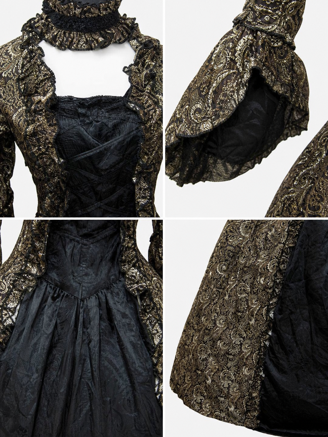 Long Victorian Gothic-Style Dress