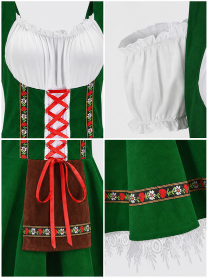Carnival Dress in an Ethnic Style with Ribbons
