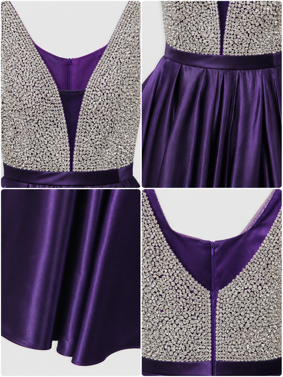 Floor-Length Evening Dress with a V-Neckline