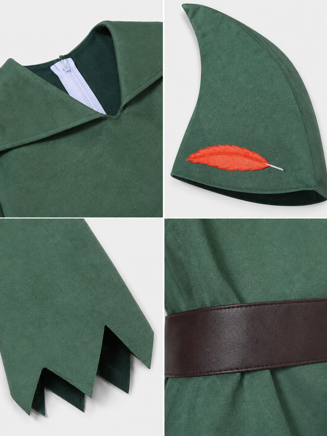 Peter Pan Cosplay Costume with Hat and Belt