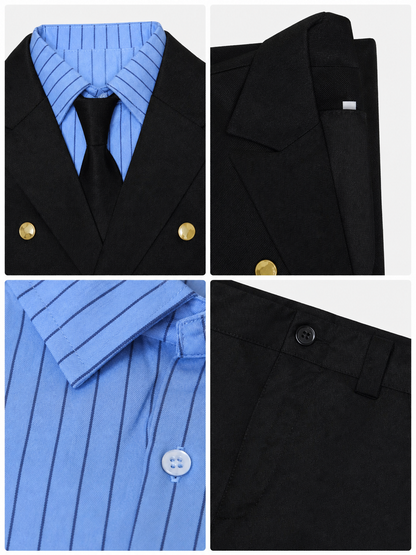 Sanji Wano Cosplay Costume: Jacket, Pants, Shirt