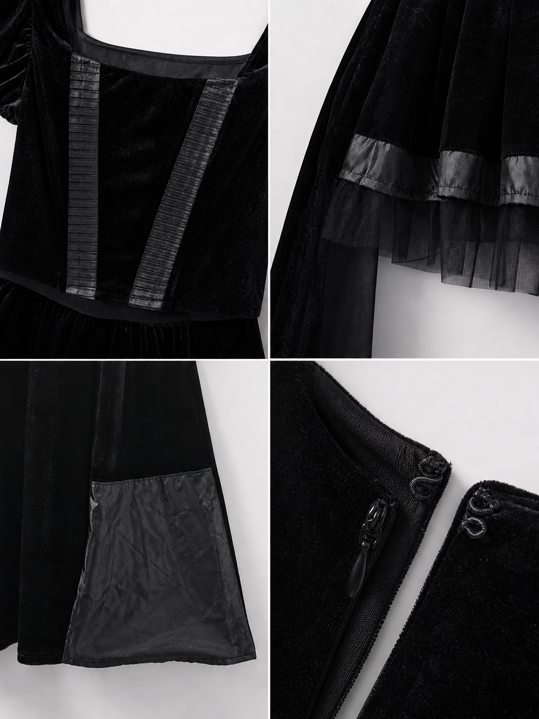 Gothic-Style Cosplay Dress with Train