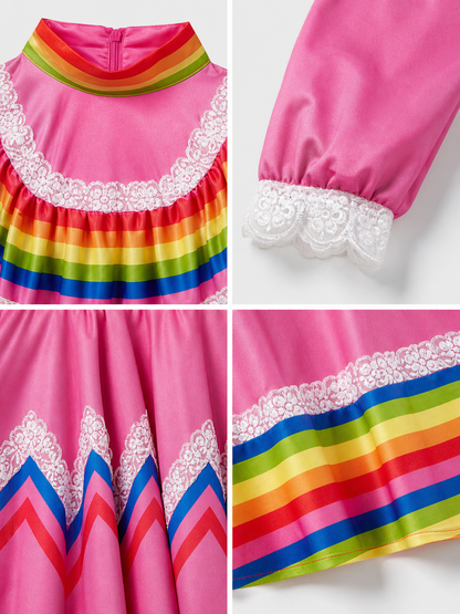 Bright Carnival Dress in Mexican Style