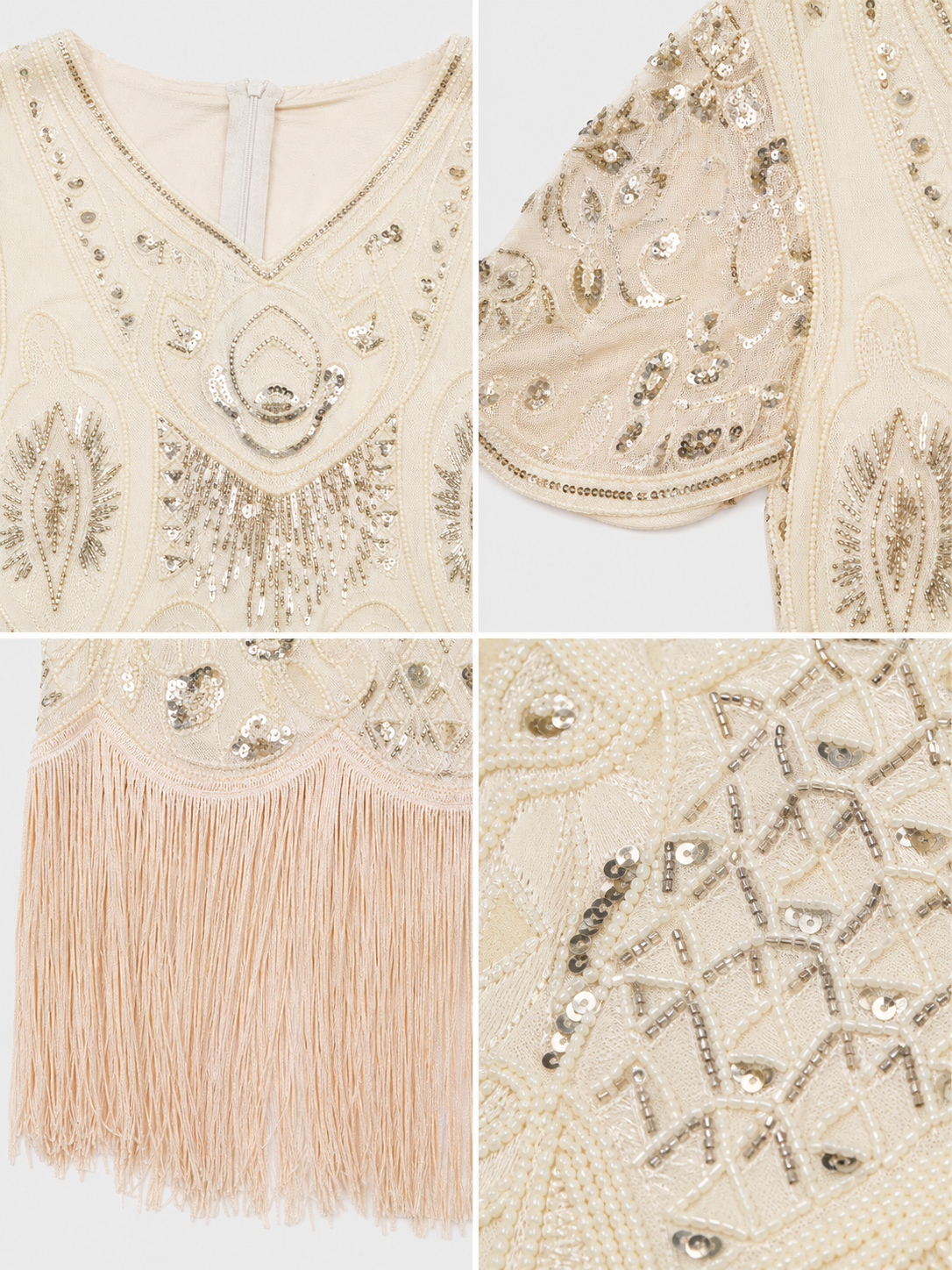 Retro Sequin and Fringe Dress
