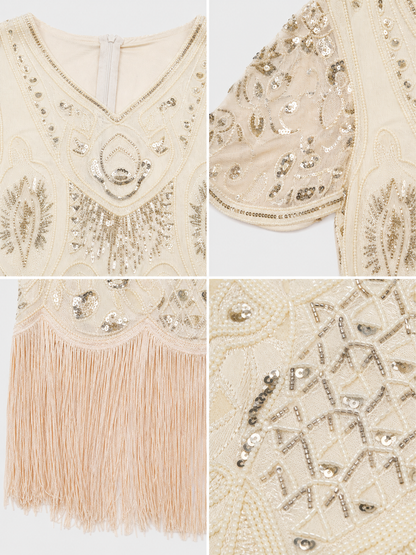 Retro Sequin and Fringe Dress
