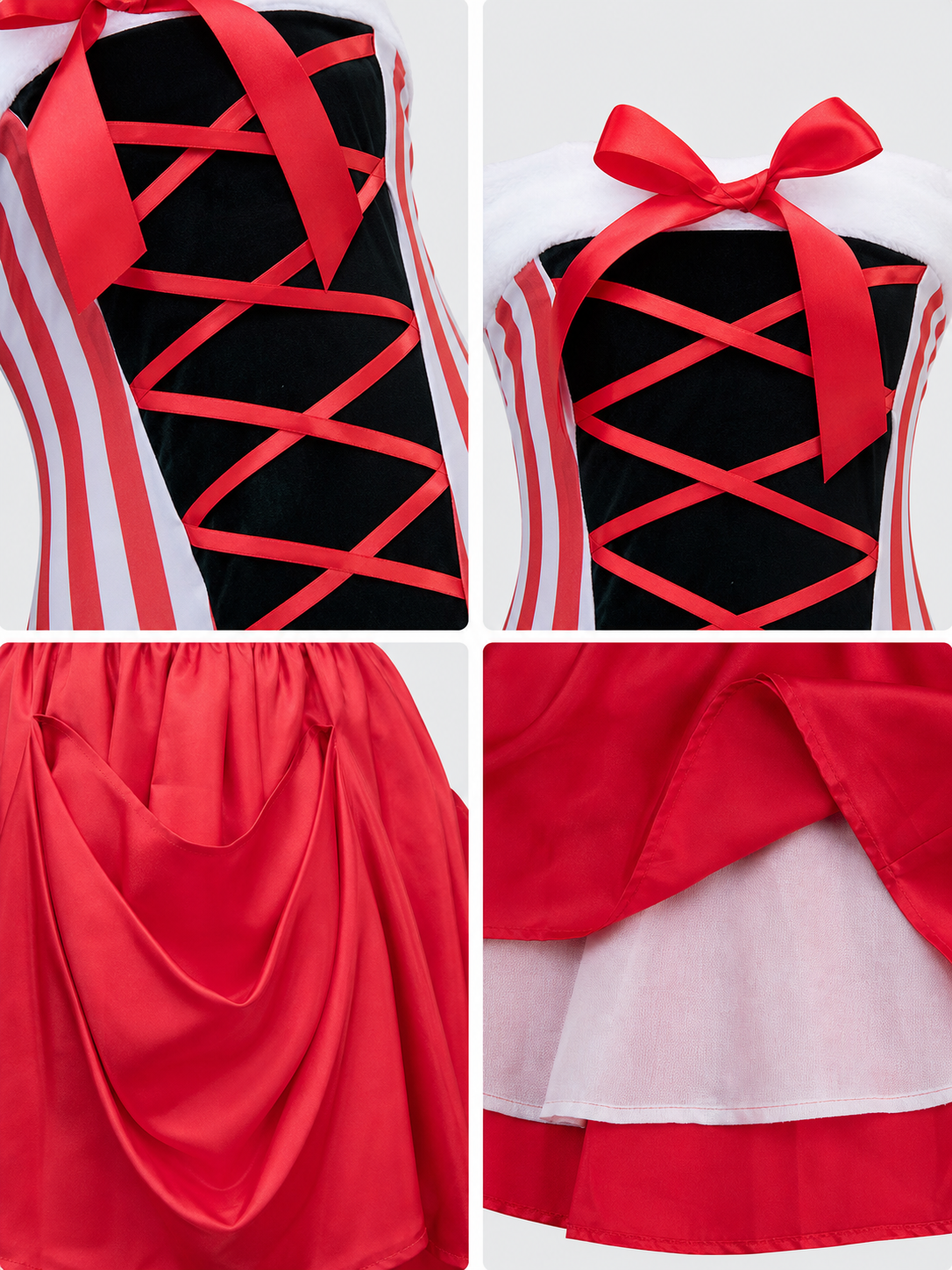 Christmas Cosplay Costume, Stage Outfit detail view