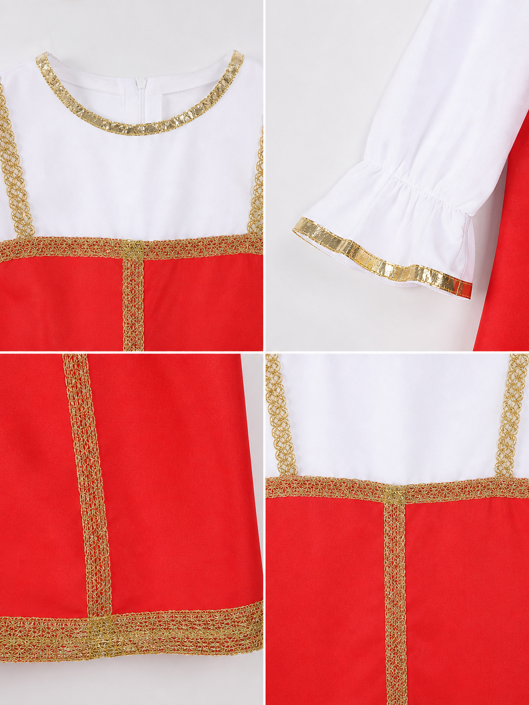 Russian Folk Midi Dress with Hat
