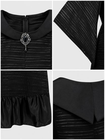 Gothic cosplay costume with crown and wand