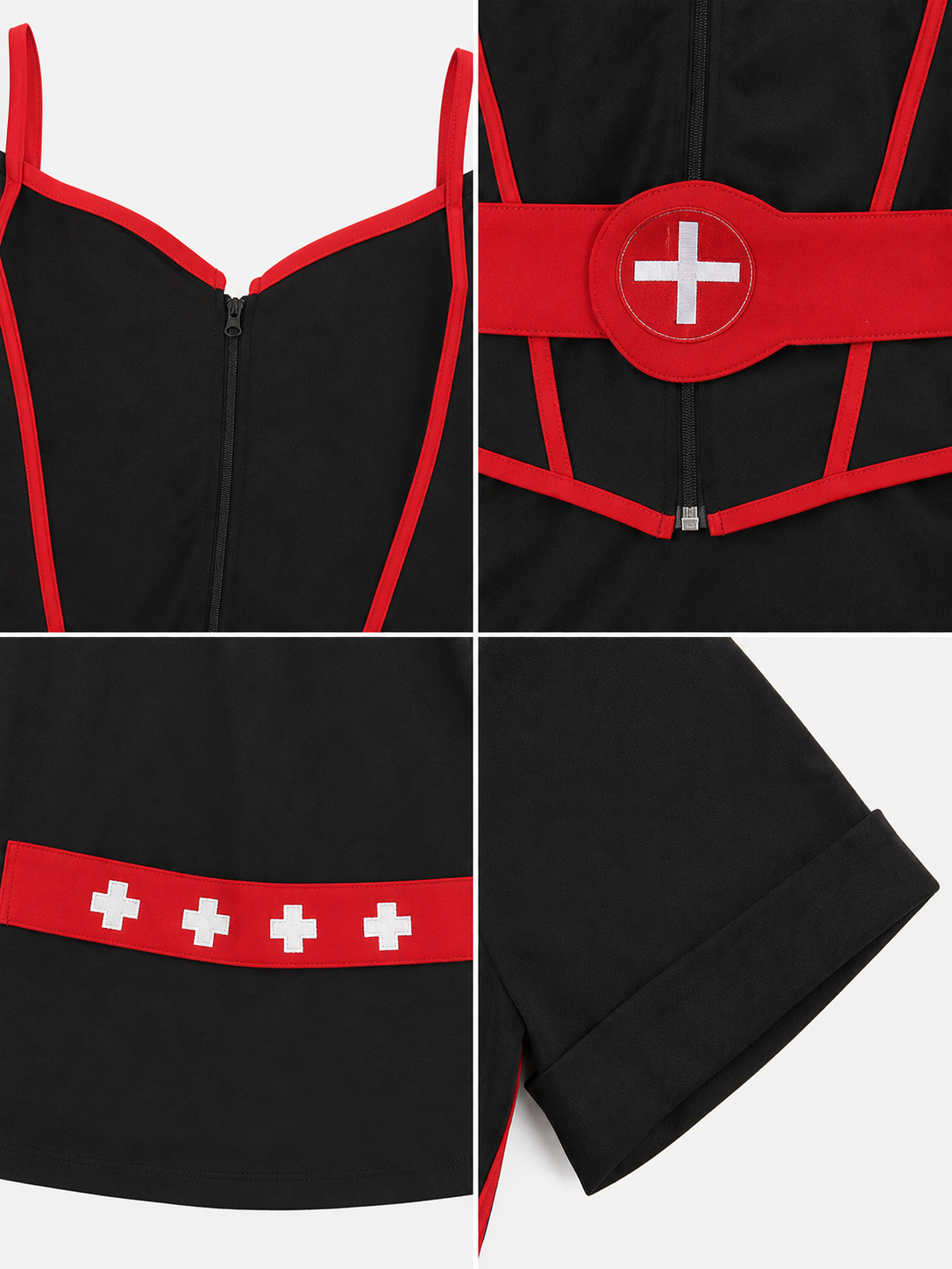Medical Costume with Red Belt and White Crosses