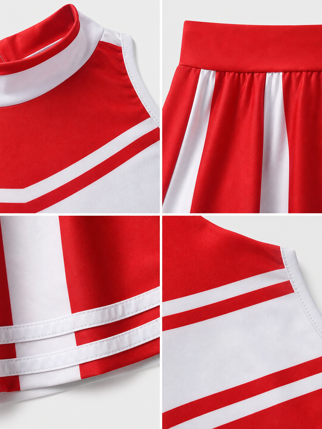 Performance Costume with Top and Skirt, Red and White