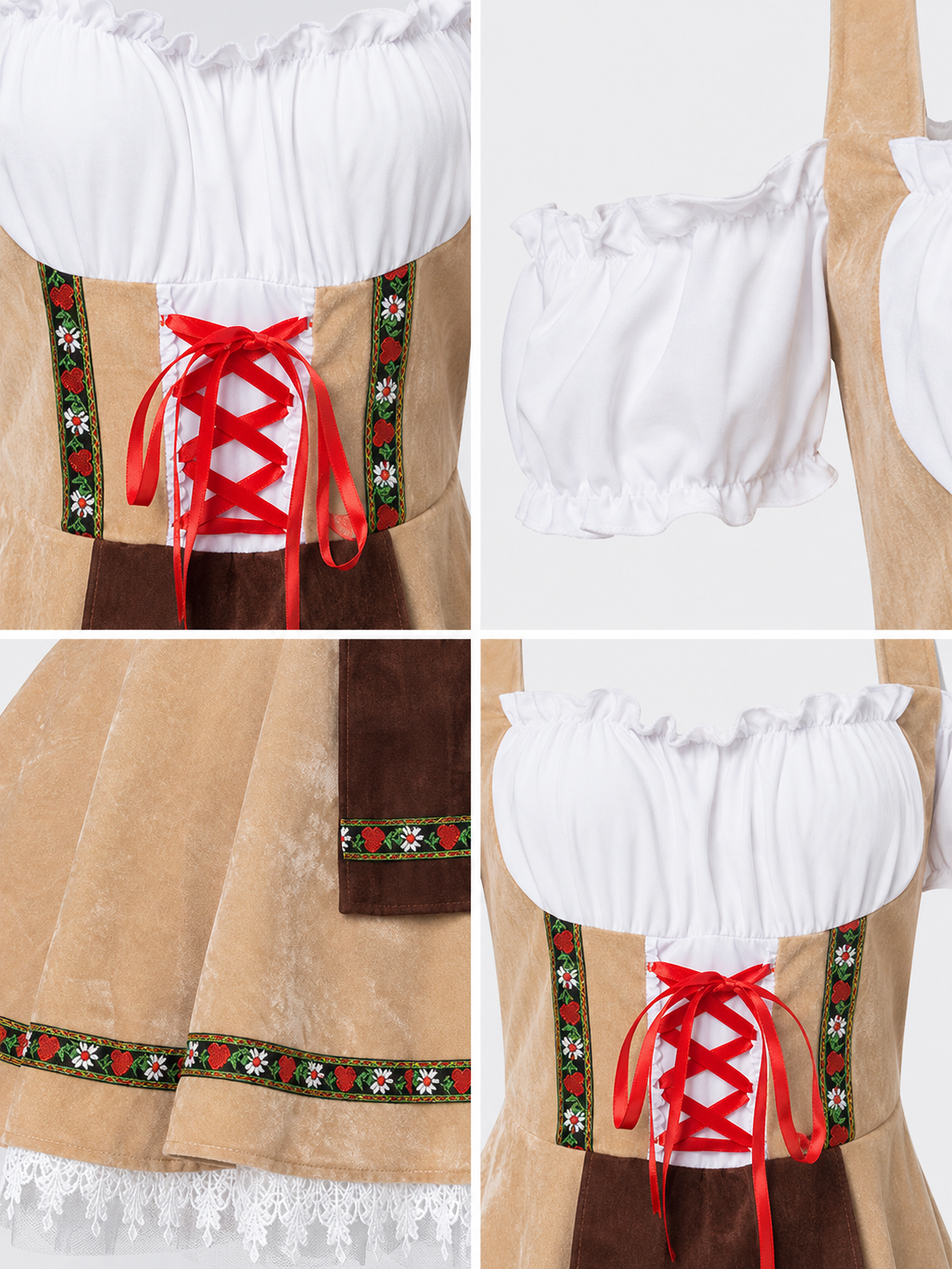 Bavarian Traditional Costume with Lace Trim