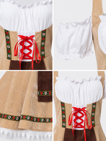 Bavarian Traditional Costume with Lace Trim