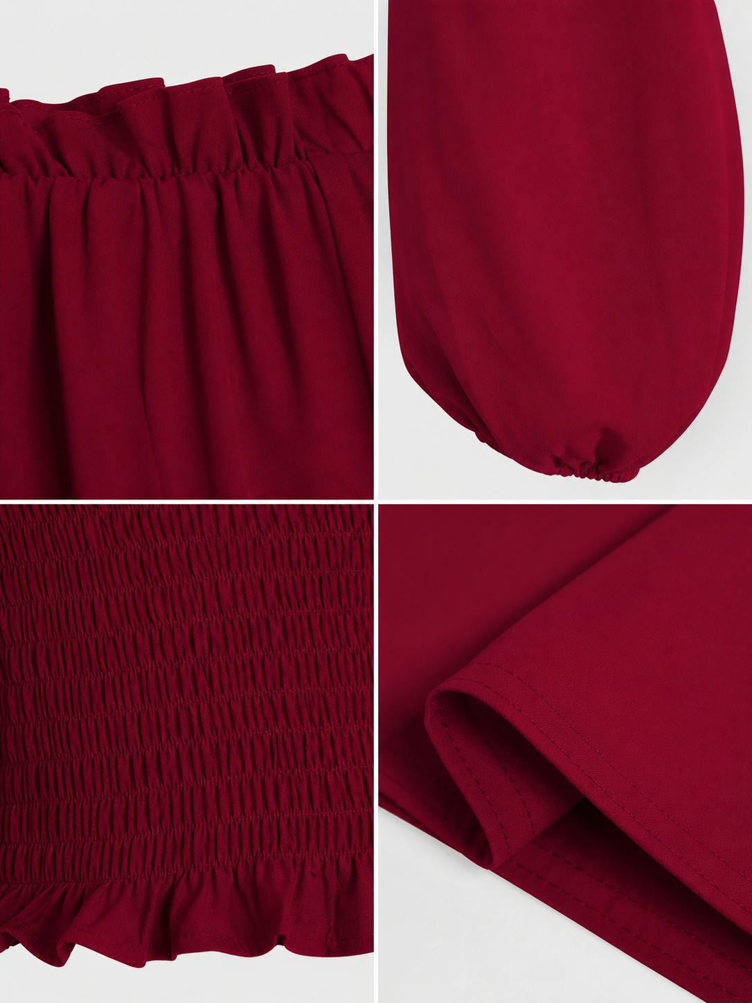 Off-the-Shoulder Blouse with Long Sleeves