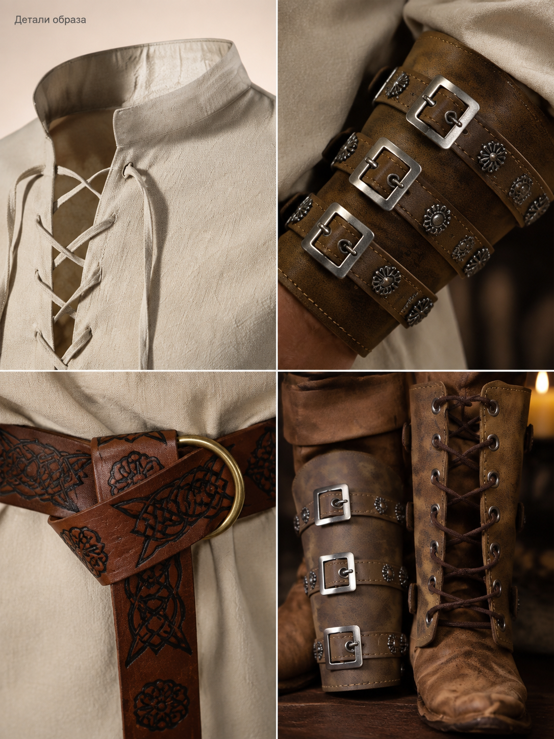 Medieval Viking Costume for Halloween Cosplay detail view