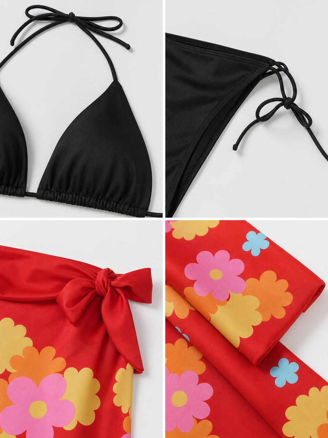 Nami Cosplay Set: Floral Bikini and Skirt