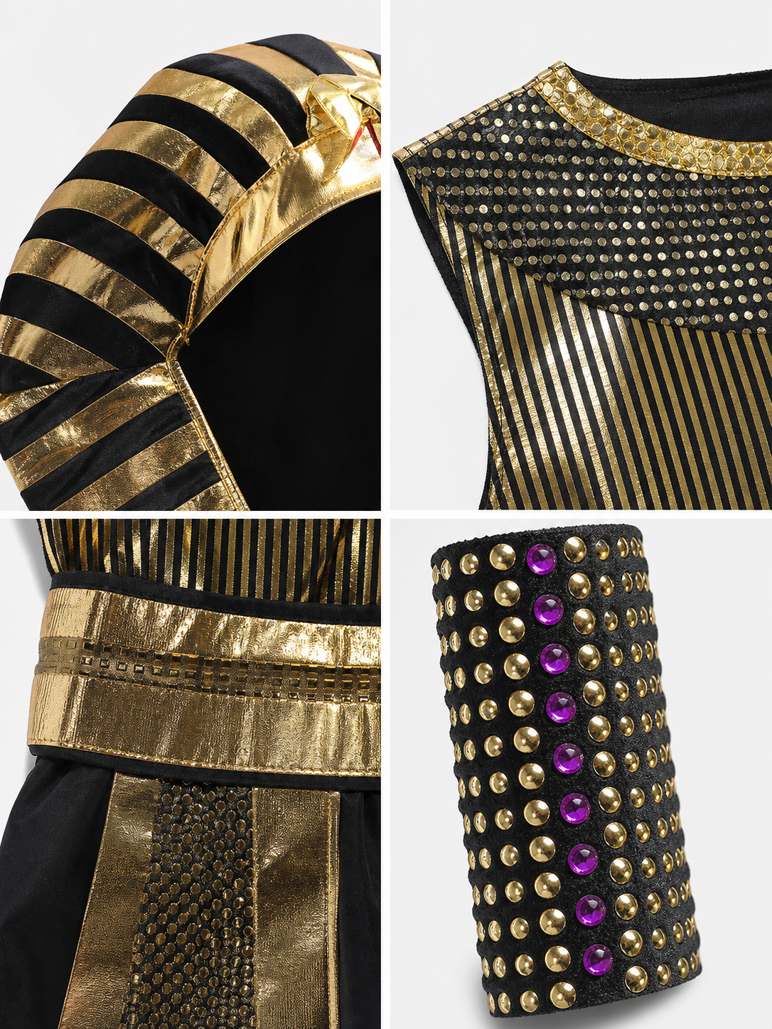 Pharaoh Costume for Carnival, Cosplay, and Stage Performances