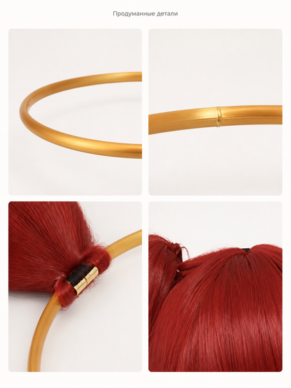 Orange-Gold Carnival Halo Headband for Halloween and Cosplay detail view