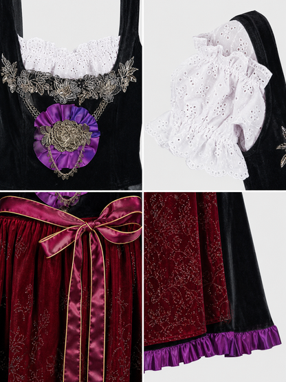 Ethnic-Style Costume Dress with Bow detail view
