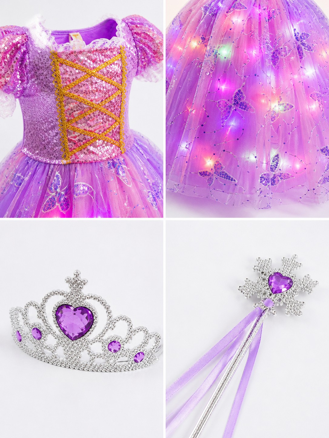 Light-Up Princess Costume for Halloween detail view